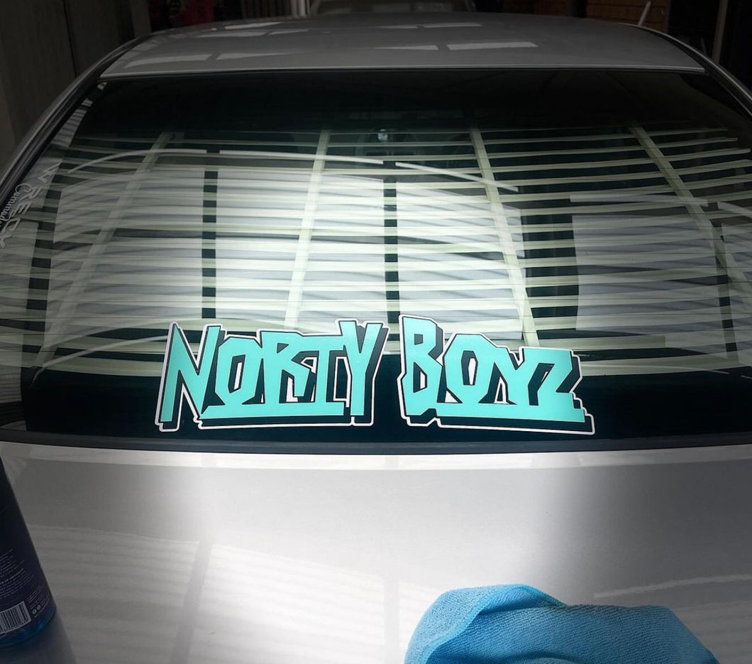 NORTY BOYZ LARGE STICKER (AQUA)