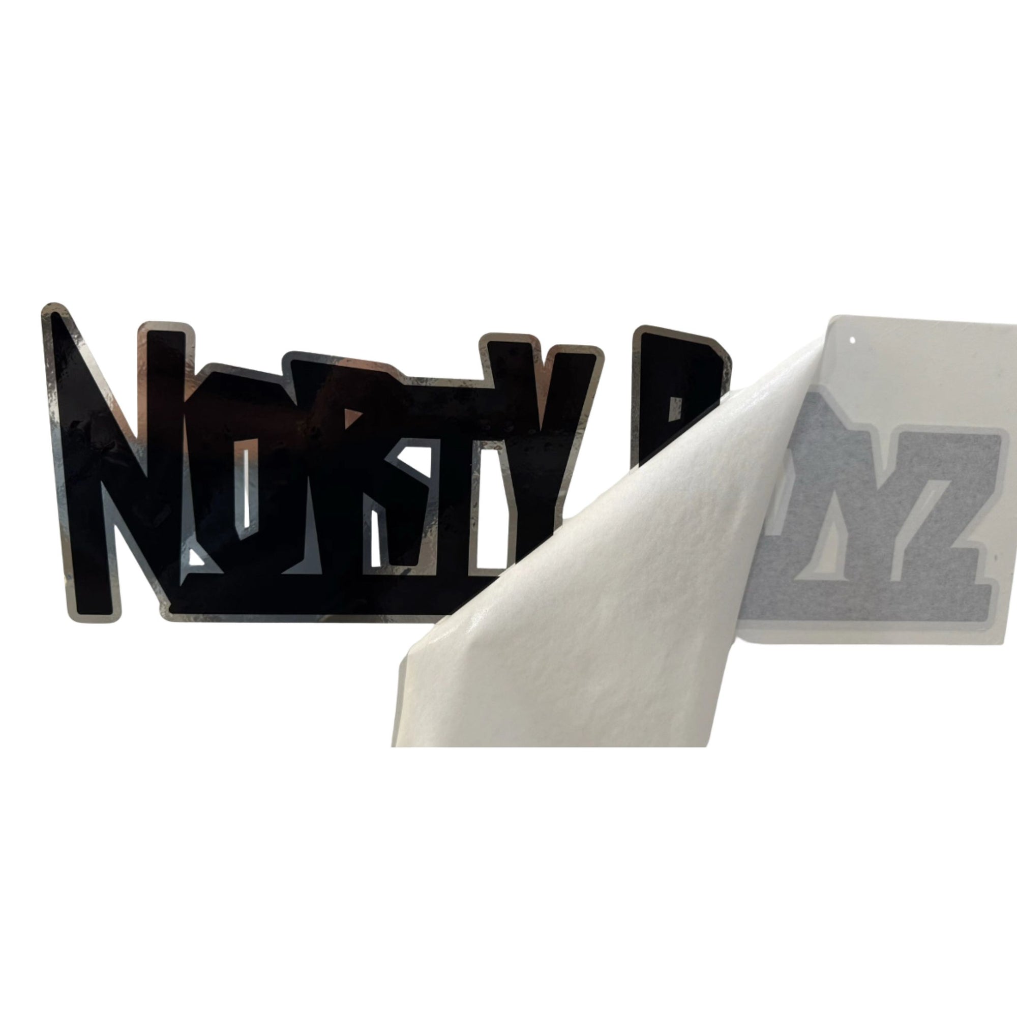 NORTY BOYZ LARGE STICKER (SILVER/BLACK INSERT)