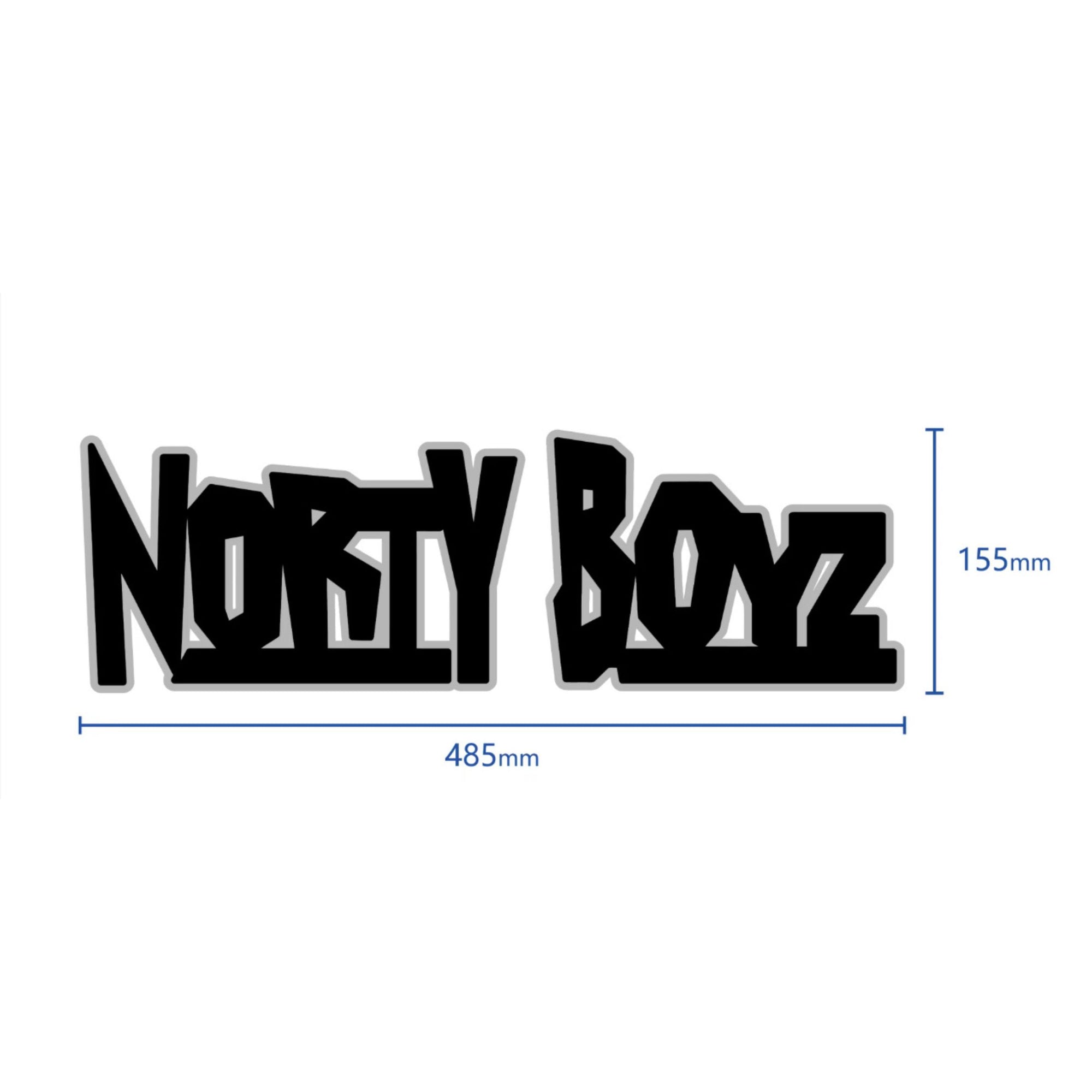 NORTY BOYZ LARGE STICKER (SILVER/BLACK INSERT)