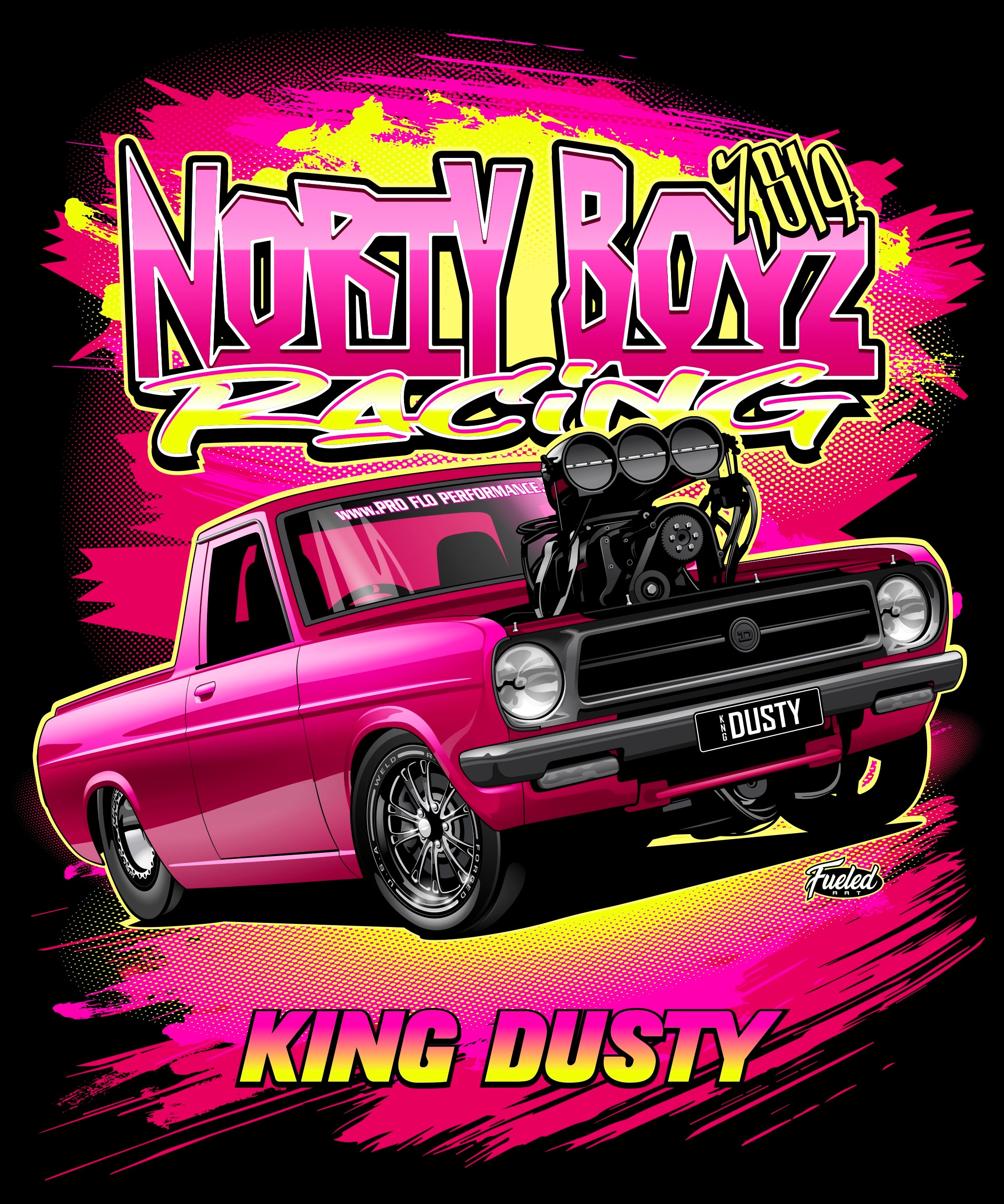 NB RACING "KING DUSTY" T-SHIRT (BLACK)