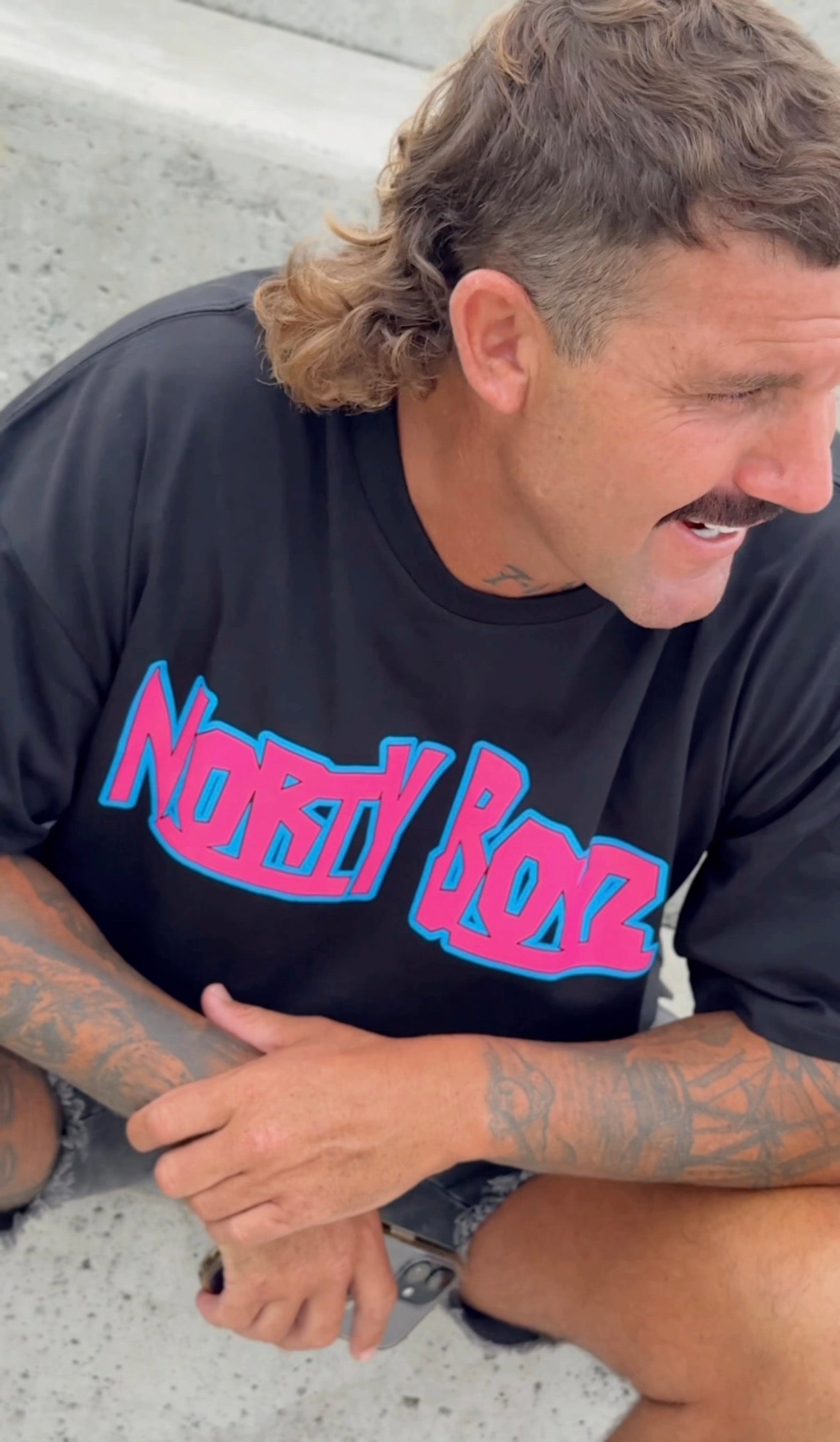 NORTY BOYZ OG LOGO T-SHIRT (PINK/BLUE)