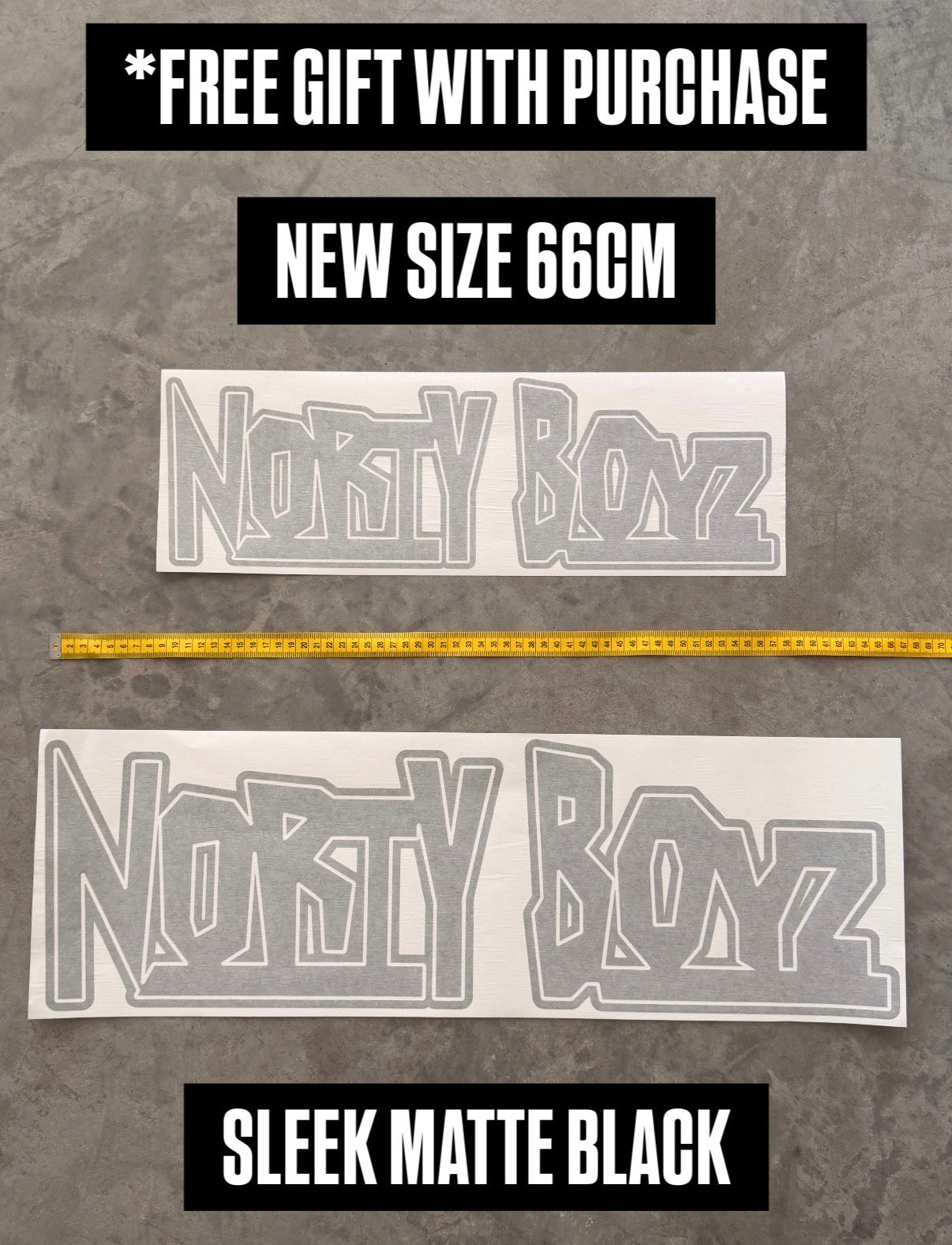 66CM NORTY BOYZ BLACK LARGE STICKER