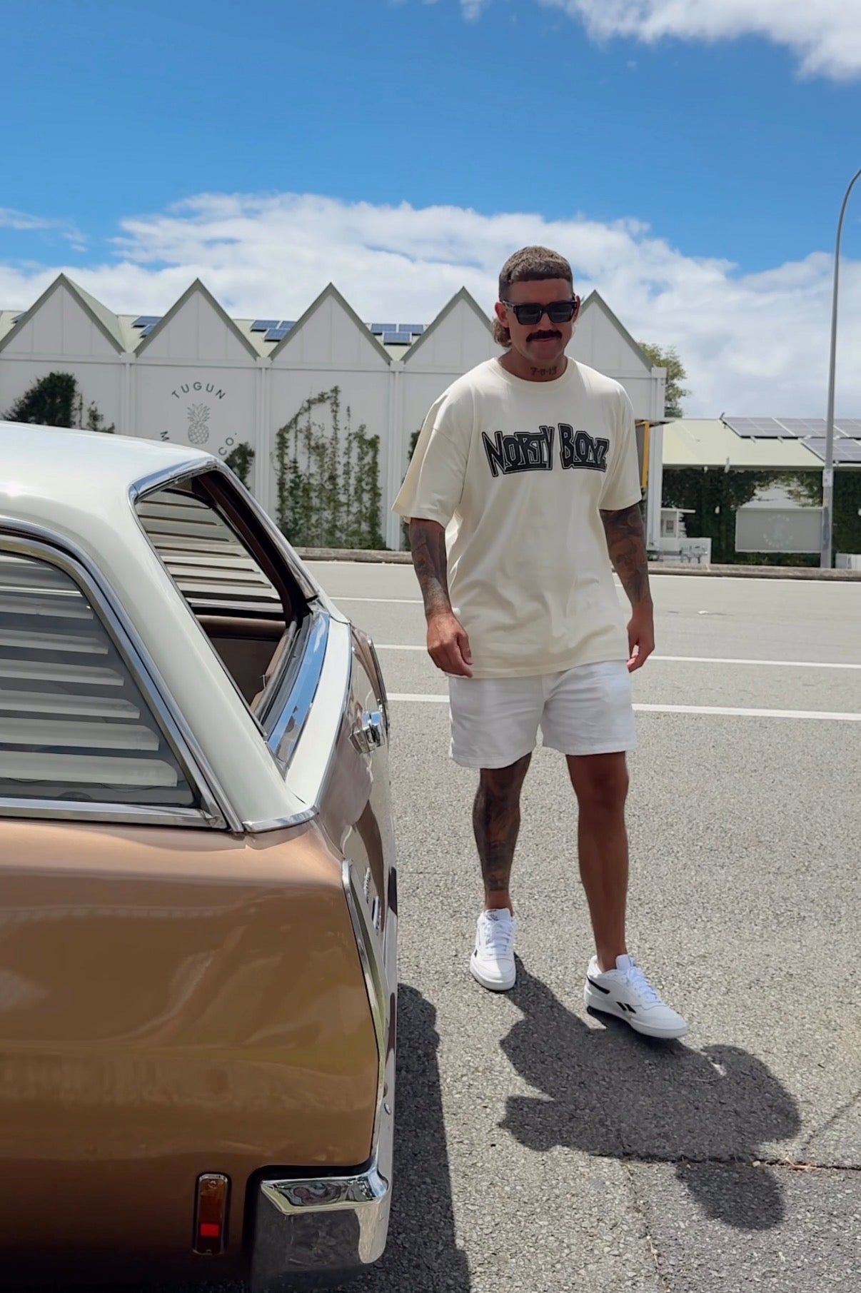 NORTY BOYZ OG BLACK LOGO T-SHIRT (NATURAL)