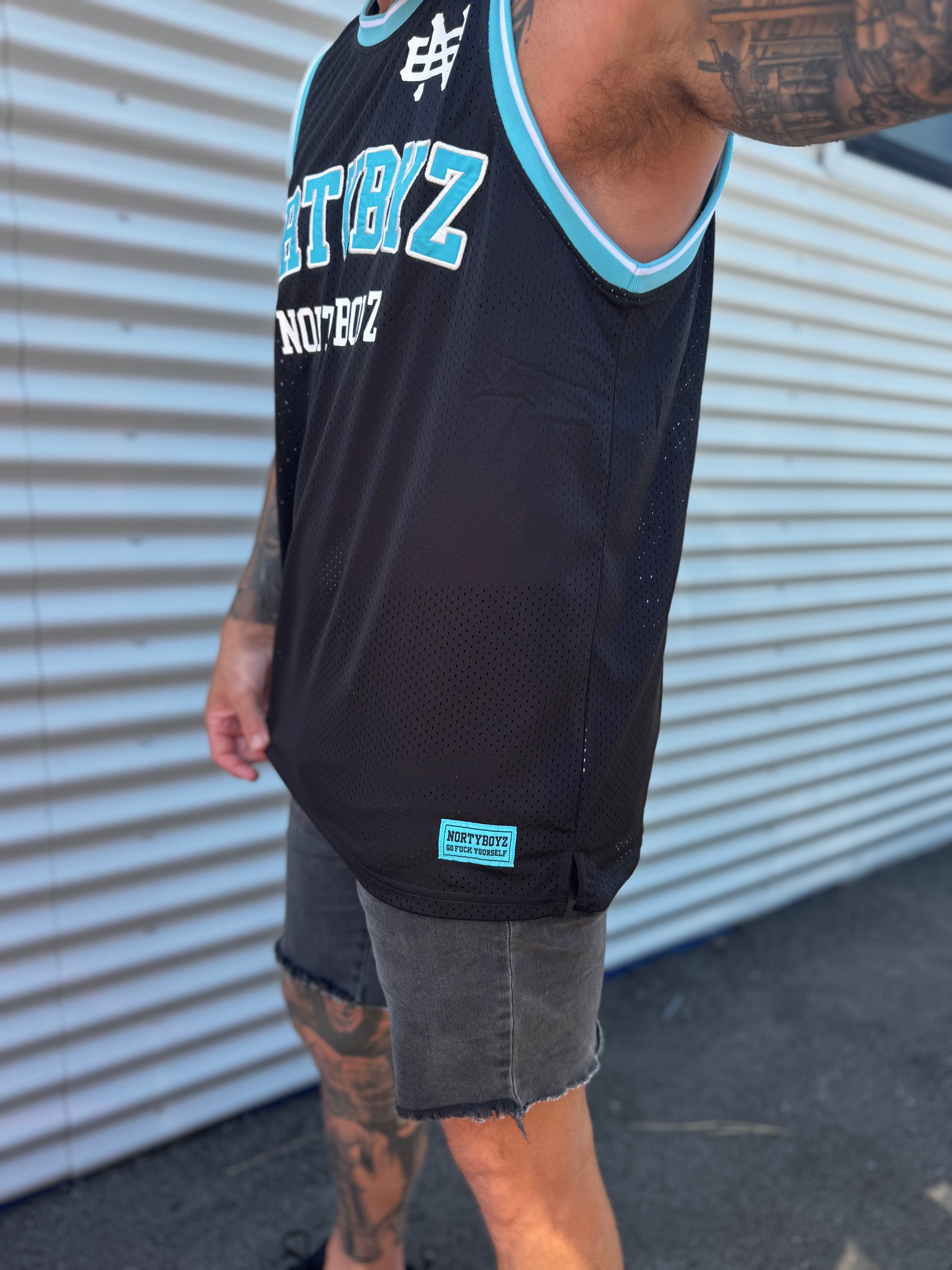 NORTY BOYZ JERZEY (BLACK/BLUE)