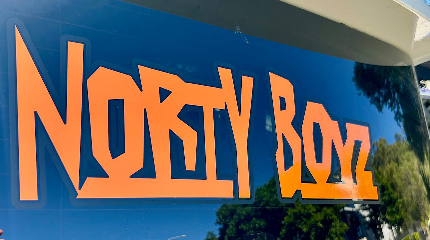 NORTY BOYZ LARGE STICKER (ORANGE)