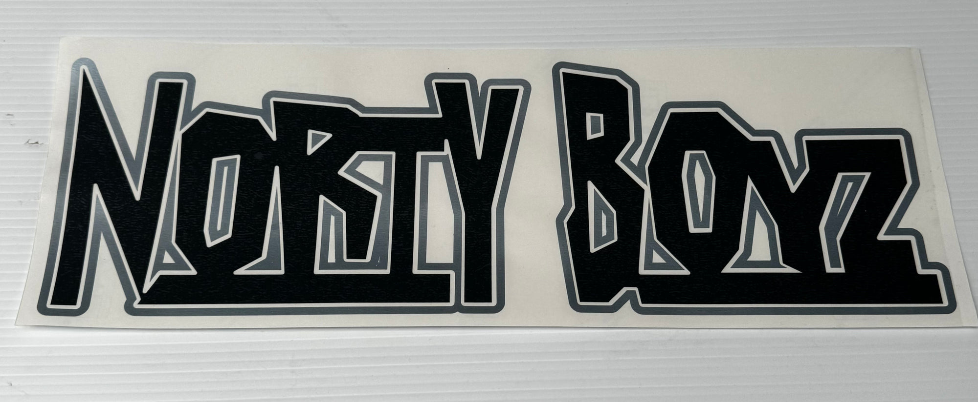 NORTY BOYZ LARGE STICKER (CHROME WITH BLACK INSERT)