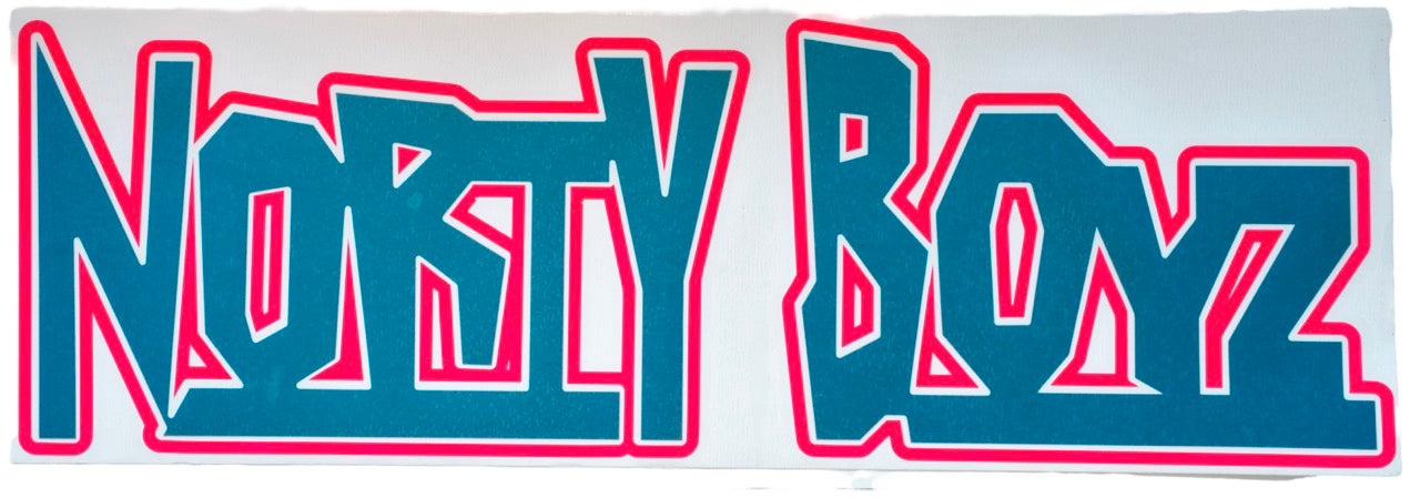 NORTY BOYZ LARGE STICKER (PINK WITH HOLOGRAM INSERT)