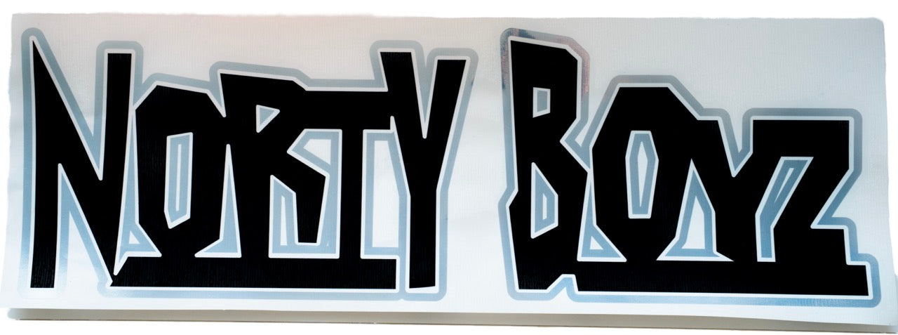 NORTY BOYZ LARGE STICKER (CHROME WITH BLACK INSERT)