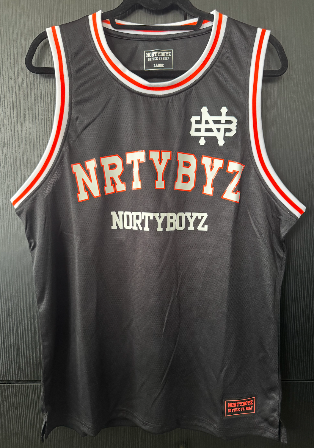 JERZEY- FLURO ORANGE (BLACK)