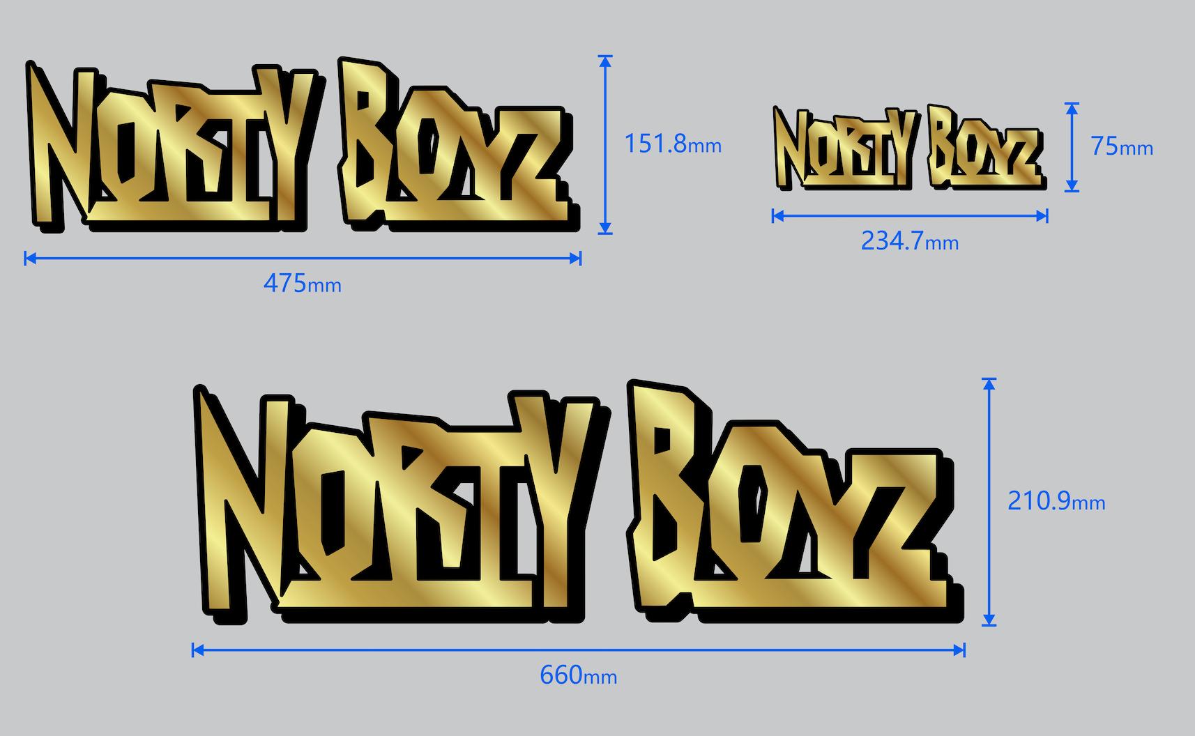 NORTY BOYZ BLACK/GOLD INSERT (PICK SIZE)