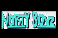 Load image into Gallery viewer, NORTY BOYZ LARGE STICKER (AQUA)
