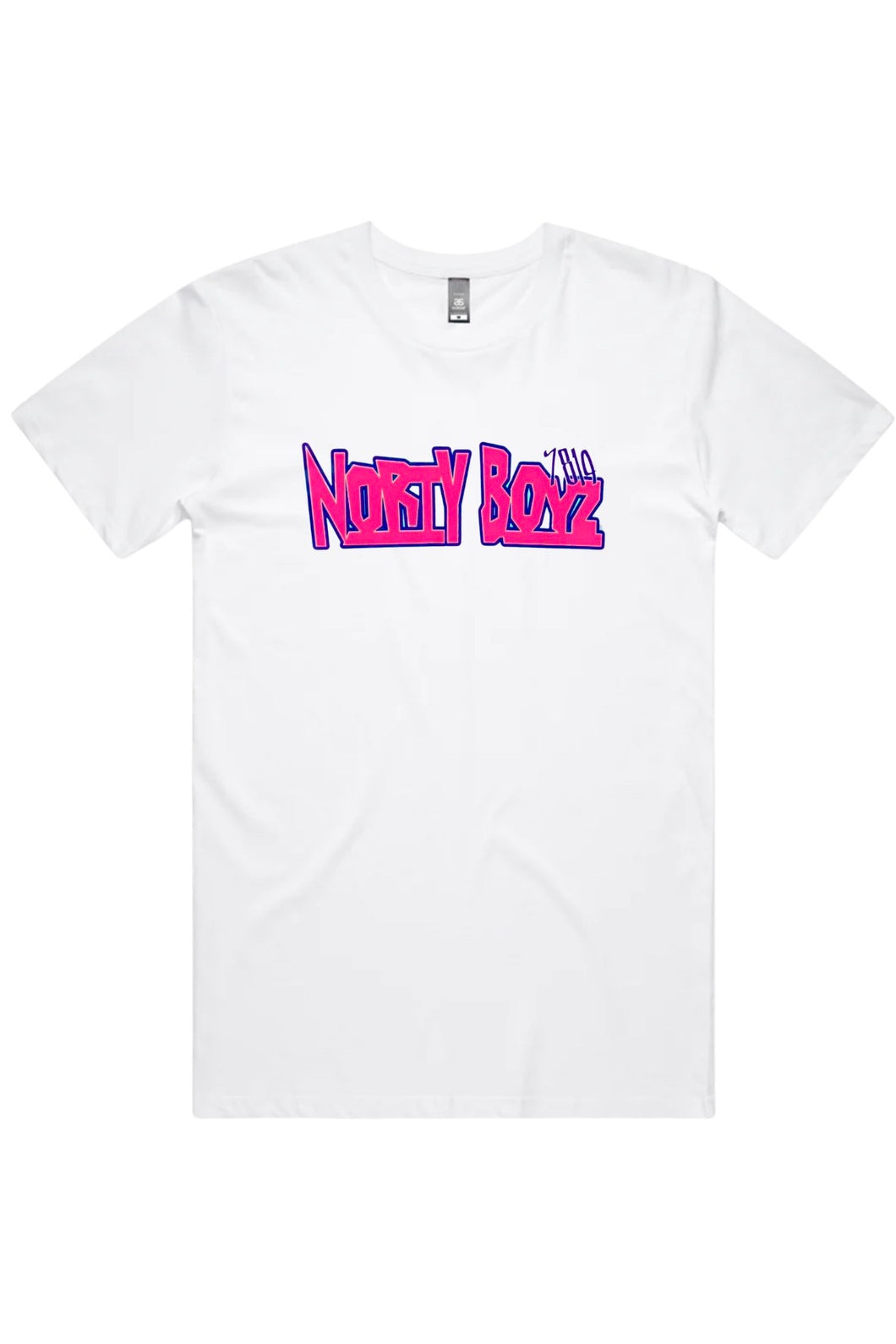 NORTY BOYZ OG LOGO T-SHIRT (WHITE/PINK/PURPLE)