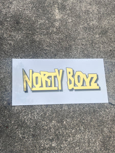 NORTY BOYZ LARGE STICKER (GOLD)