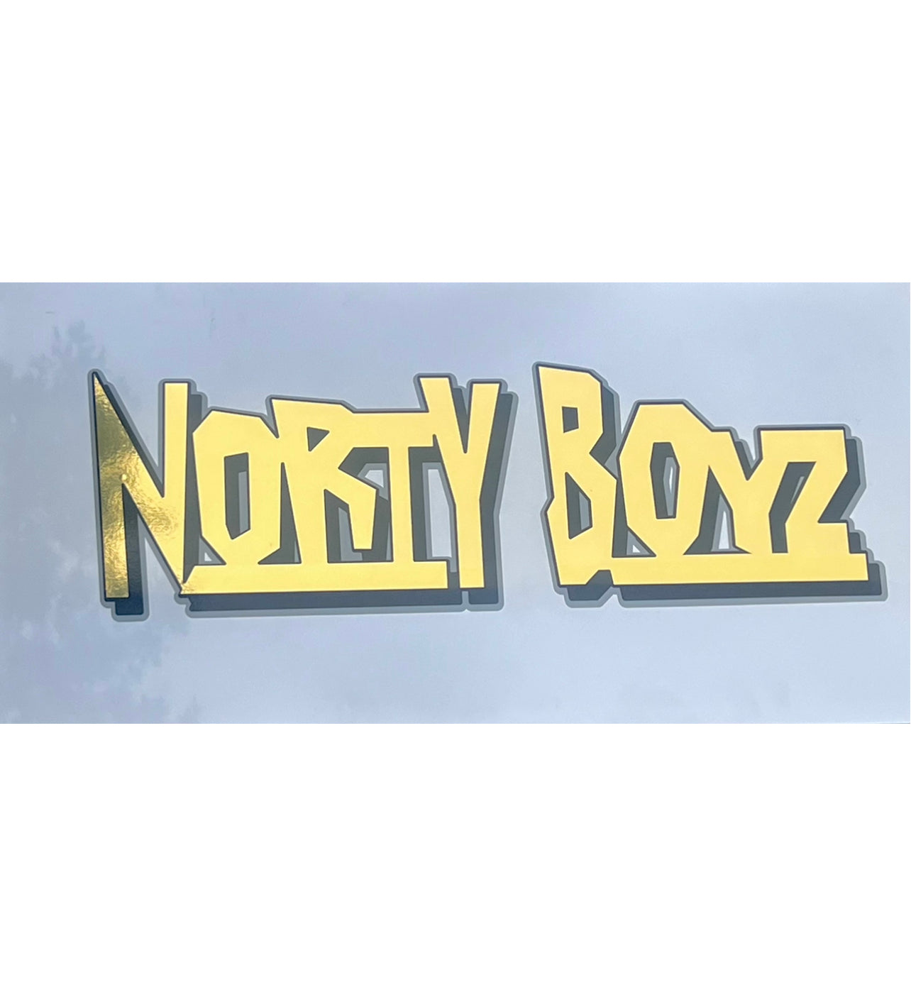 NORTY BOYZ LARGE STICKER (GOLD)